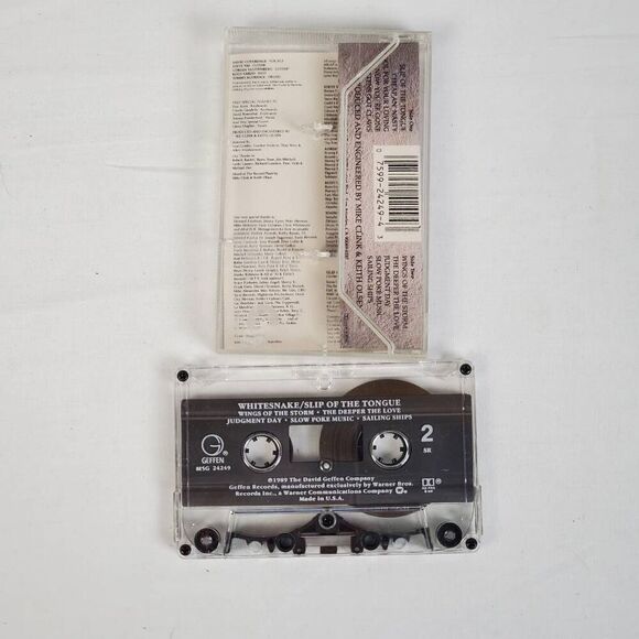 Whitesnake - Slip of the Tongue Cassette Tape 1989 Geffen - Picture 2 of 2